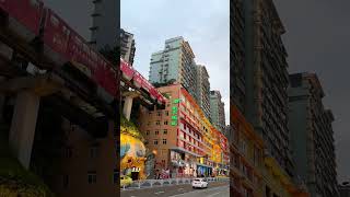 Unbelievable! 🤯🤯 Trains Run Through Residential Building At Liziba Station #China #Shorts