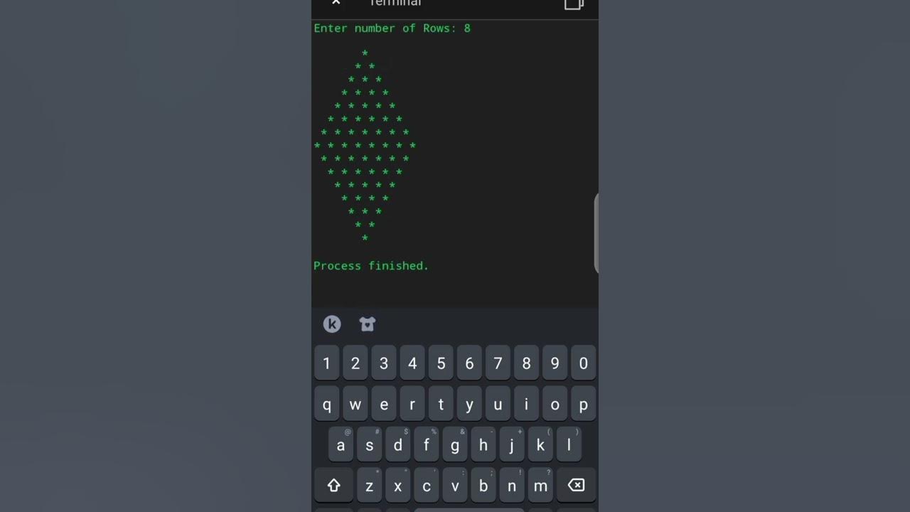 Diamond pattern in c c coding shorts shortvideo youtube