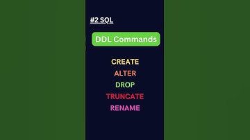 SQL DDL Commands #sql #ddl #learning #elearning #analytics #dataanalysis #businessanalytics