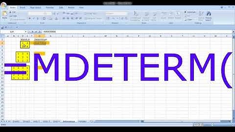 Invers Determinan Perkalian Matrik dengan Excel