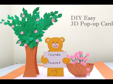 How to Make 3D Pop-Up Greeting Card | DIY Video For Easy Handmade Gifts Ideas |