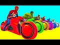 Homem-Aranha Parkour com Limusines Tratores Motos Ônibus Carros na pista de obstáculos - Gta Stream