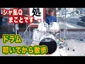シャ乱Qまことです。少しだけドラム叩いてみた。で、散歩【まこっチャンネル vol.63】