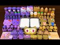 PURPLE vs GOLD HELLO KITTY ! Mixing Random Things into GLOSSY Slime ! Satisfying Slime Video #221