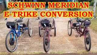 Schwinn Meridian Trike - 1000W E-trike - Ebike Conversion