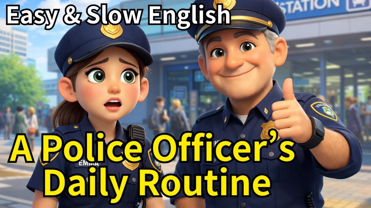 Polic Time Routine A Police Officer’s Daily Routine | Easy & Slow English - YouTube