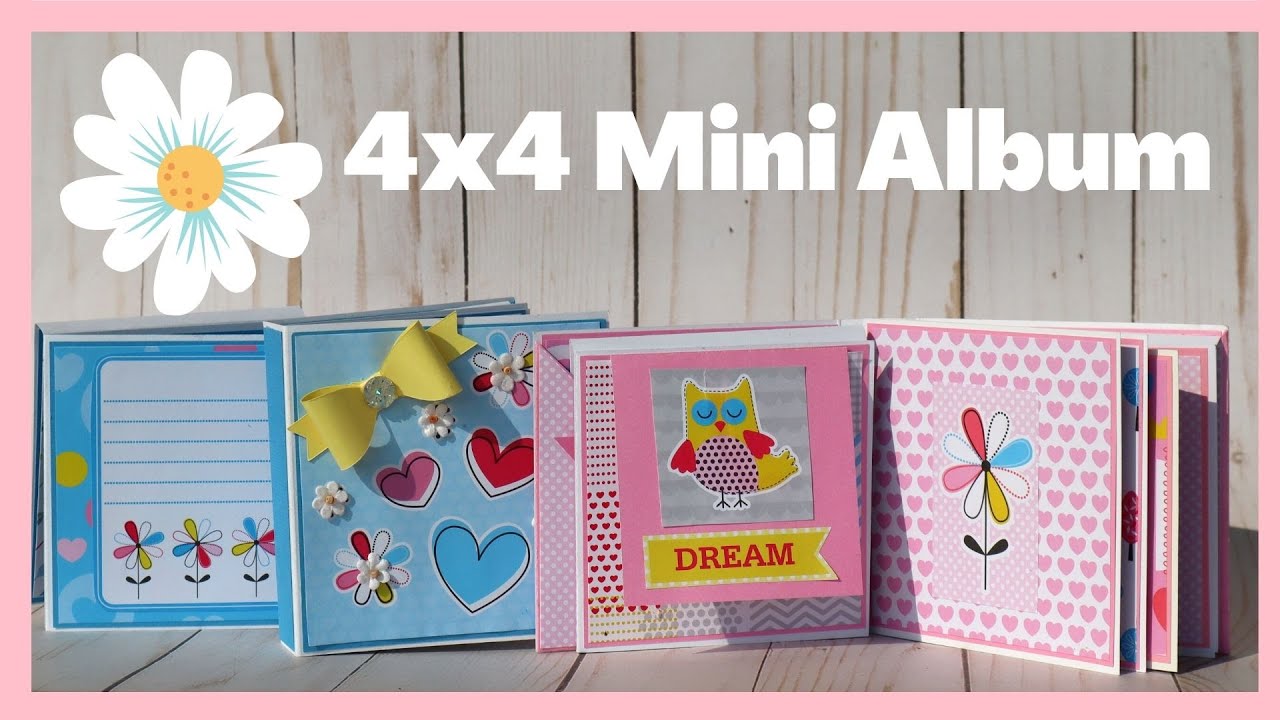 Hello Pink Autumn 4x4 Mini Scrapbook Album - Project Idea 