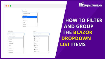 How to Filter and Group the Blazor Dropdown List Items
