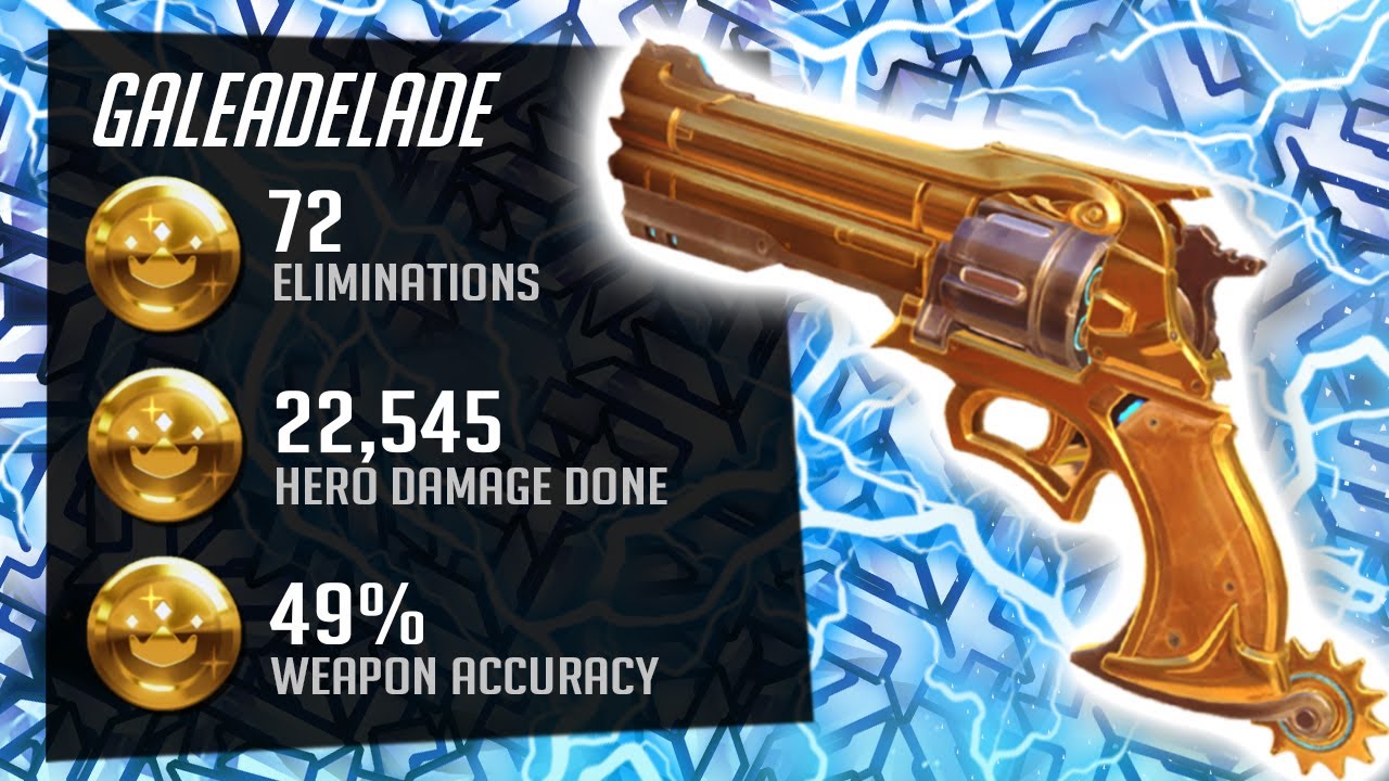 Gale Aimbot McCree - 72 elims! 49% Accuracy! [ Overwatch Season 27 Top 500 ]