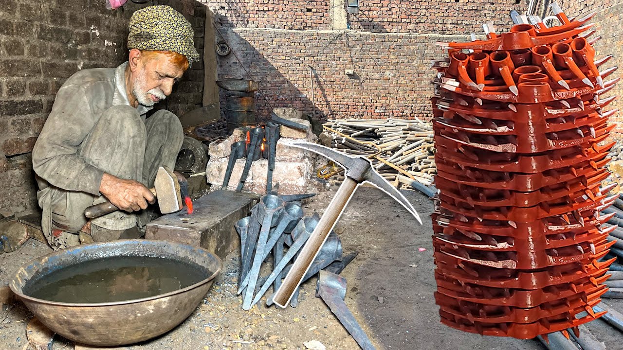 How This 70-Year-Old Man Is Making Pickaxe In a Small Workshop