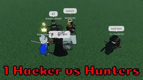 One Hacker vs Hunters in Roblox Rogue demon