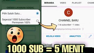 1000 SUBSCRIBER DALAM HITUNGAN JAM !!! Cara Menambah Subscriber Youtube 2024 Permanen Tanpa Salsub