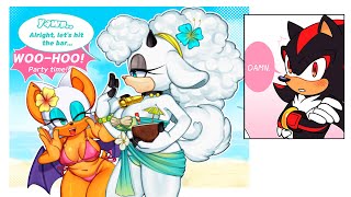 Shadow Vs. Bikinis - Shadow x Rouge (Shadouge) Sonic Comic Dub Compilation @thesuperhedgehogbros