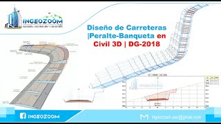 DISEÑO DE CARRETERAS | PERALTES Y BANQUETAS EN CIVIL 3D| DG2018