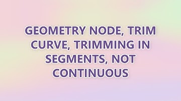 Geometry node, trim curve, trimming in segments, not continuous