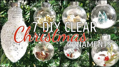 DOLLAR TREE CLEAR CHRISTMAS ORNAMENT DIYS