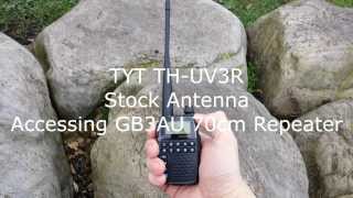 TYT TH-UV3R Stock Antenna vs Nagoya NA-805 Repeater Access