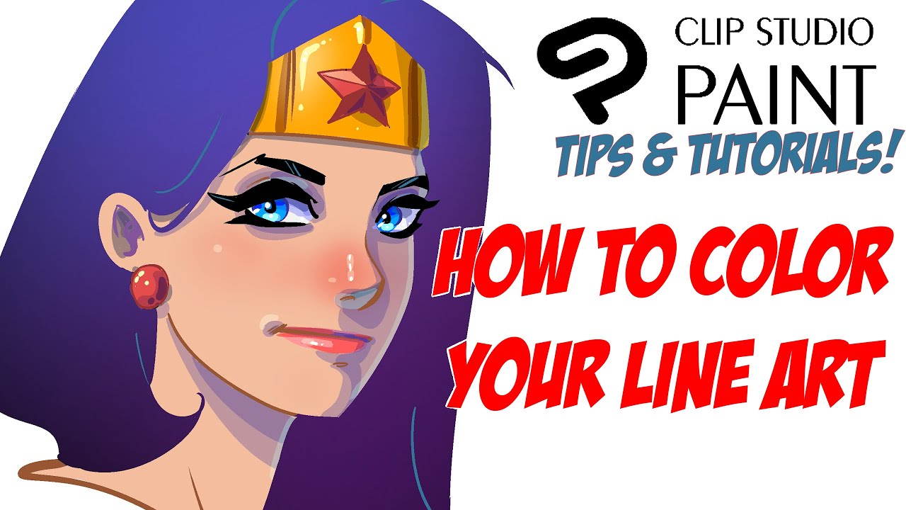 How To Color Your Line Art In Clip Studio Paint #Clipstudiopaint #Arttip