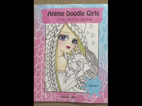Anime Doodle Girls Coloring Book Volume 2 Flip Through