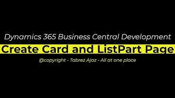 Create and Attach a Card and ListPart Page for Dynamics 365 Business Central ClassApp Extension