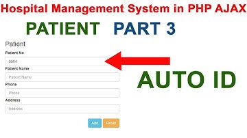 Hospital Management System in PHP AJAX Part 3