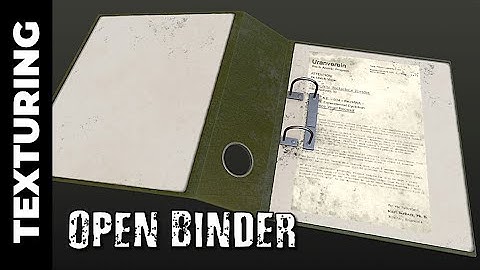 BLENDER AND SUBSTANCE PAINTER: TEXTURING AN OPEN BINDER