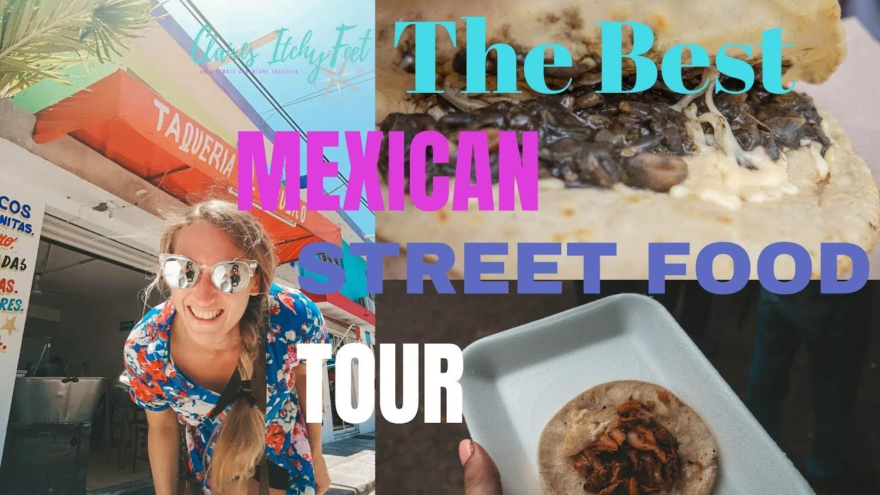 The best MEXICAN street food TOUR in Playa Del Carmen - YouTube