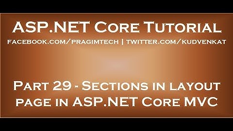 Secties op de lay-outpagina in ASP NET Core MVC