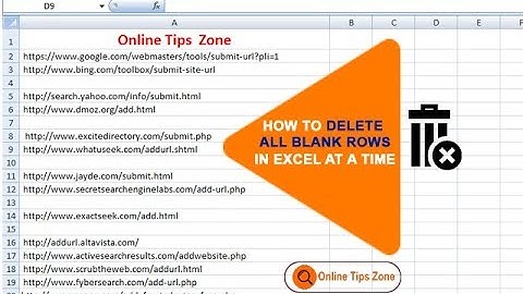How to Delete Empty Rows in Excel