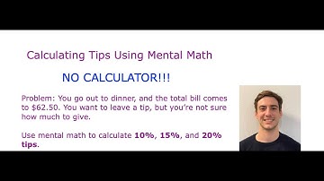 Can You Calculate Tip Using Mental math?