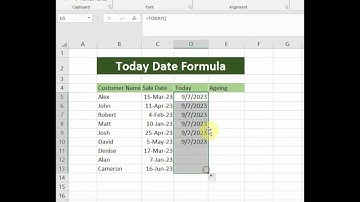 Today Formula - Excel - #youtubeshorts