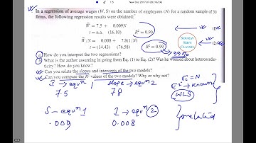 ECONOMETRICS relation of the slopes and intercepts of two regression models bsc isi dse jnu