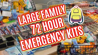 72 HOUR LARGE FAMILY EMERGENCY BACKPACK KITS | Dollar Tree Emergency Prep, Walmart 'Bug Out' Bags