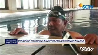 Usai Mencoblos, Prabowo Subianto Asyik Berenang di Hambalang | Pemilu 2024