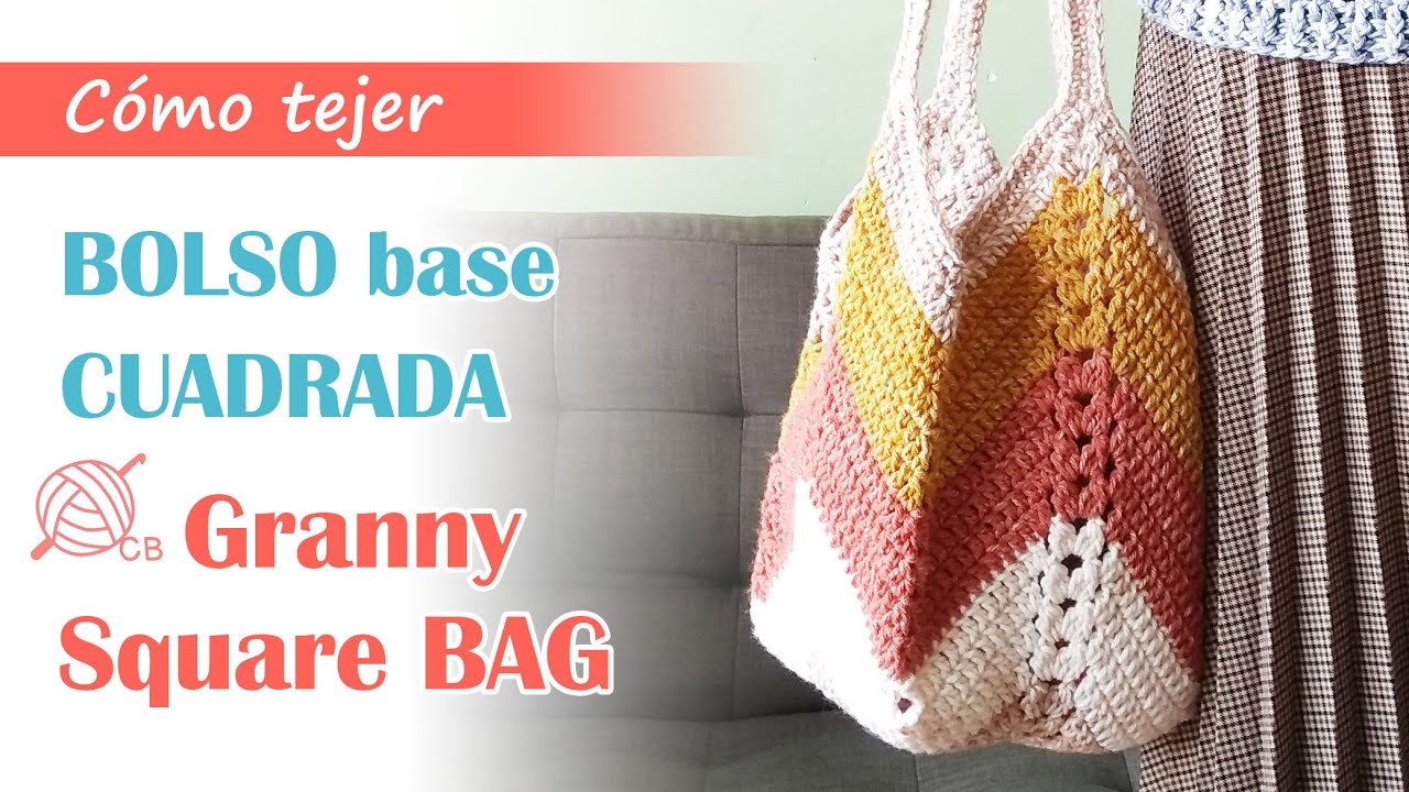 ENG Easy Crochet Bag - Elegante Granny Square - Granny Square Bag - Crochet fácil - YouTube