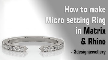 ||🔷Openable Micro setting Ring🔷|| Matrix 9 || Rhino 3D || Tutorial