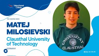 A message from our alumni family - Matej Milosievski, Class of 2023 @TUClausthal