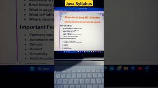 Core Java Syllabus || Java SE Syllabus #shorts #javatutorial #java #viralshort #javaprogramming