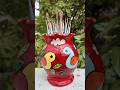 🎨মাটির ঘটির উপর হাতে আঁকা নকশা ||#pottery #art #diy #shorts #craft #trending