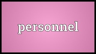 Personnel Meaning