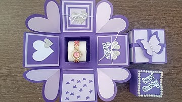DIY Explosion box for birthday🥰 / Explosion box tutorial / EXPLOSION BOX