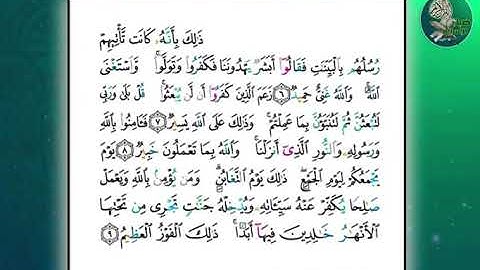 سورة التغابن من ٦ الى ٩