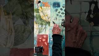 Negative Painting #shorts #mixedmediaart #creativeprocess