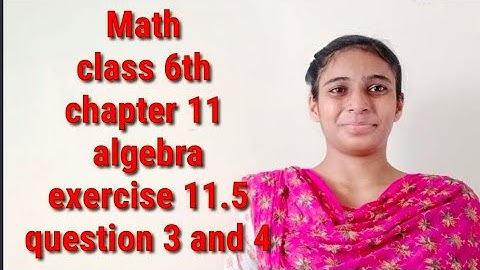 Math class 6th chapter 11 algebra exercise 11.5 question 3 and 4