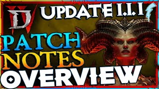 『Diablo 4』 Update 1.1.1 Patch Notes Overview (TONS of Re-balance)