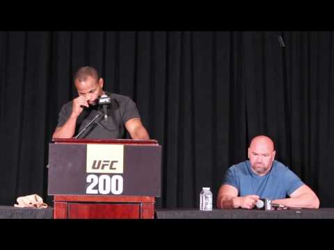 Daniel Cormier reacts to Jon Jones being pulled from UFC 200