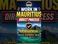 Mauritius Jobs 2026 🌍 | Direct Work Permit | $690 Salary | Abroad Jobs #abroadjobs #mauritiusjobs
