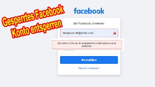 Gesperrtes Facebook Konto wiederherstellen & entsperren - Facebook Sperre aufheben