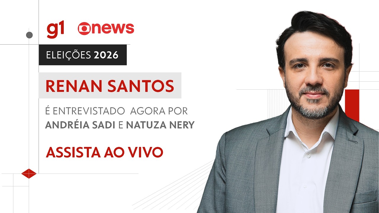 g1 e GloboNews entrevistam hoje Renan Santos, candidato à Presidência