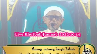Live Khutbah Jumaat TGHH Tuan Guru Haji Hadi Awang 2022 10 14